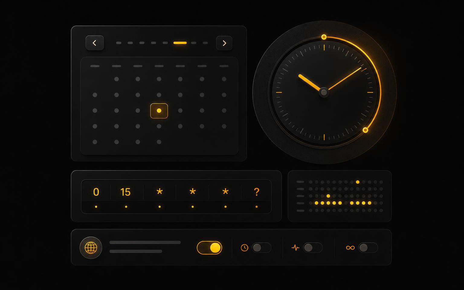 Calendar and clock scheduler for recurring website checks