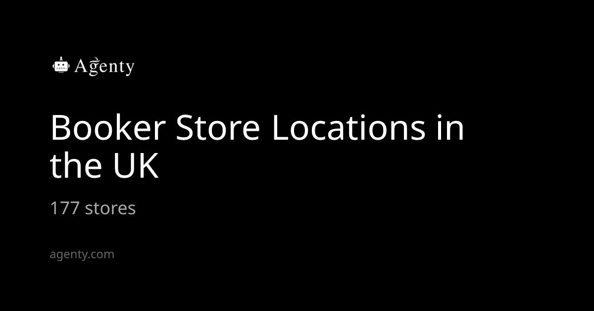 Booker Store Locations in the UK - Agenty