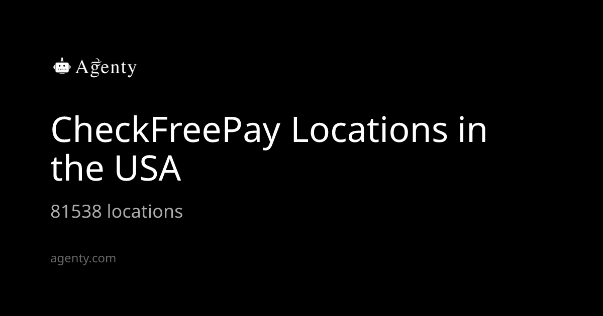 CheckFreePay Locations in the USA - Agenty