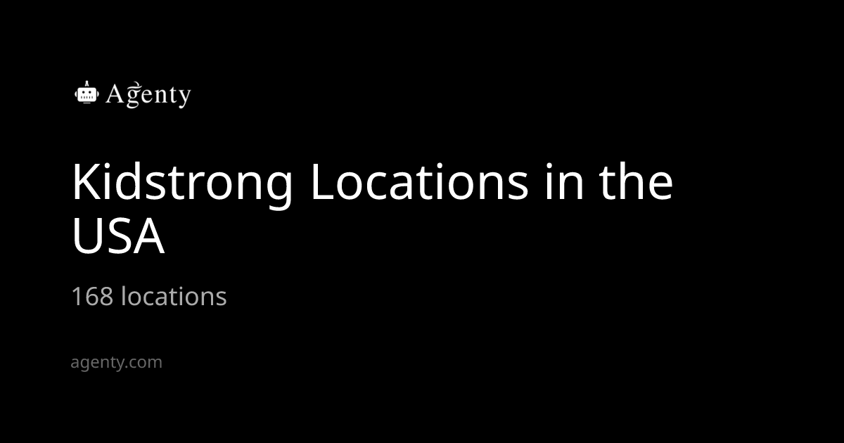 Kidstrong Locations in the USA - Agenty