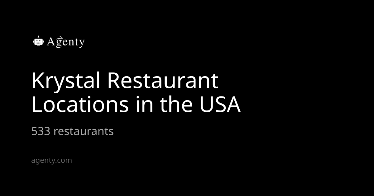 Krystal Restaurant Locations in the USA - Agenty