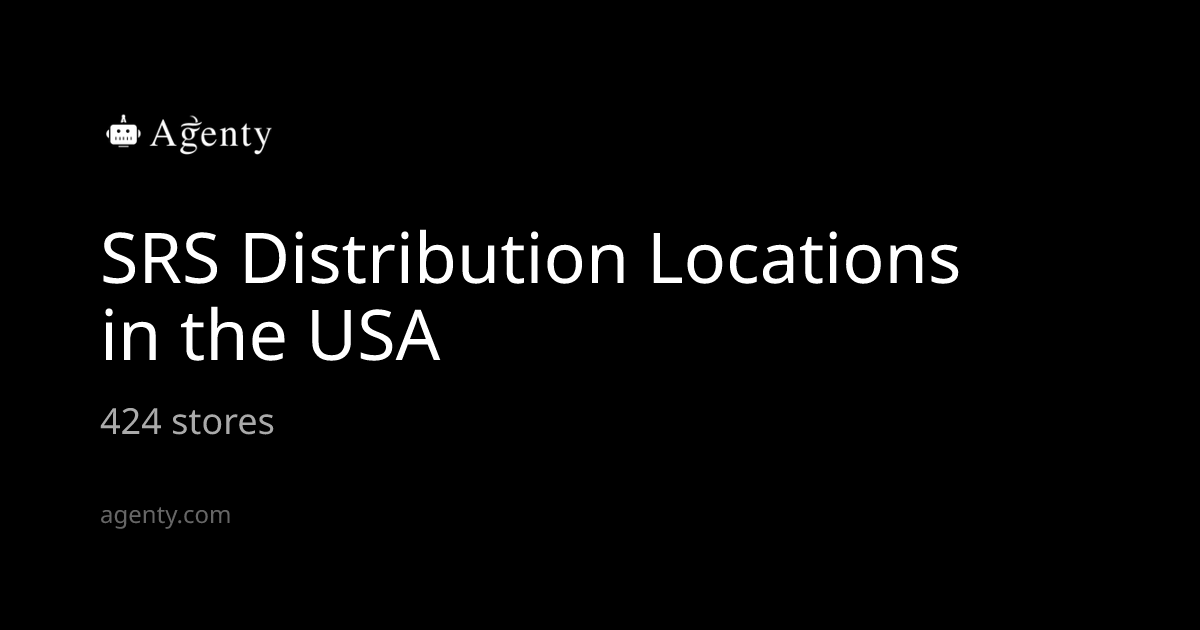 SRS Distribution Locations in the USA - Agenty