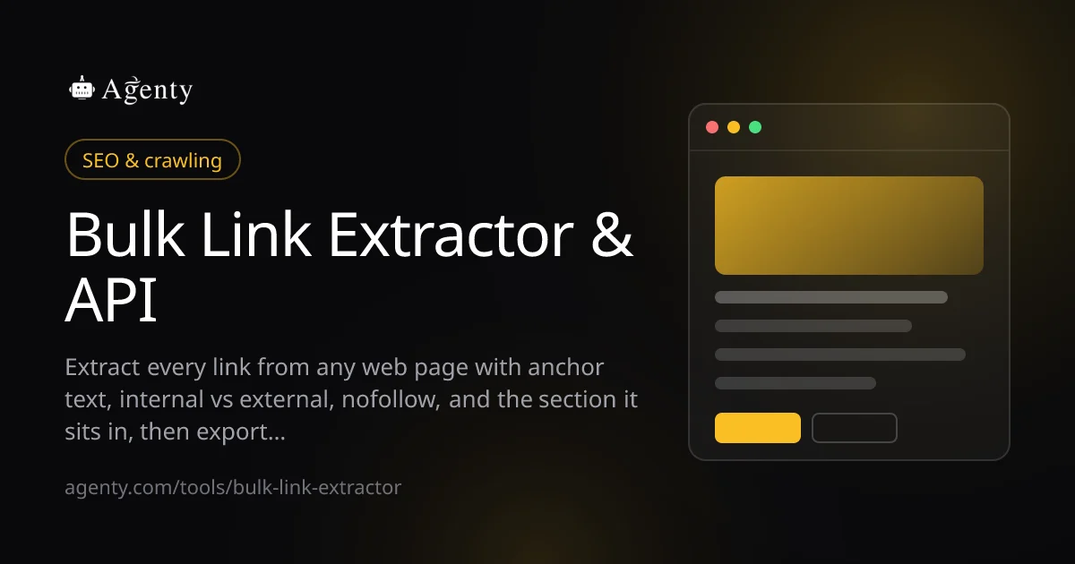 Link Extractor API - Extract All Links from Any Page - Agenty