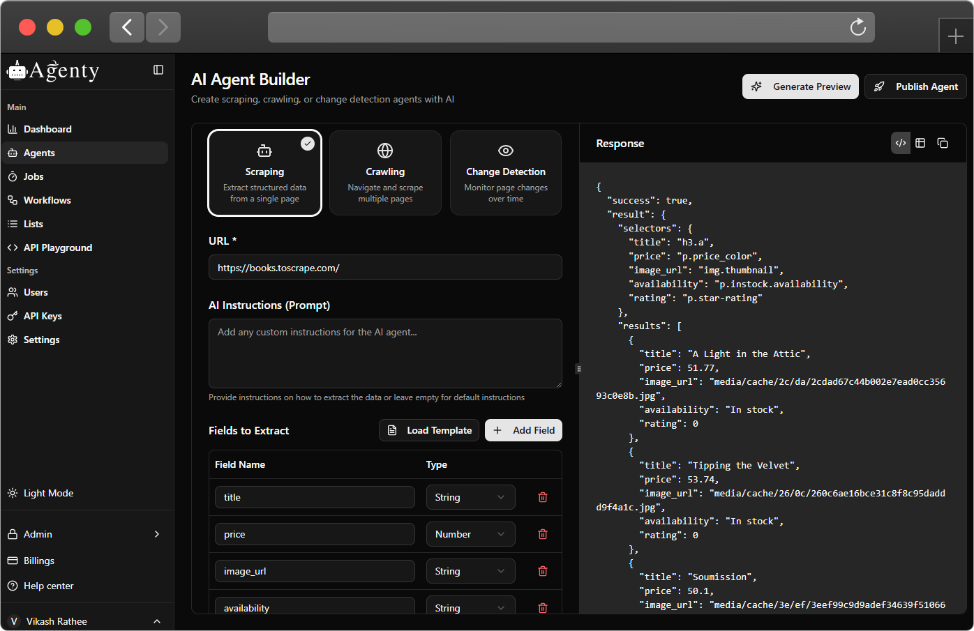 Web scraping with AI